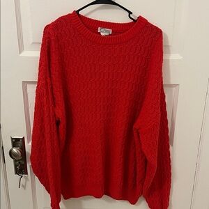 Red Cable Knit Sweater